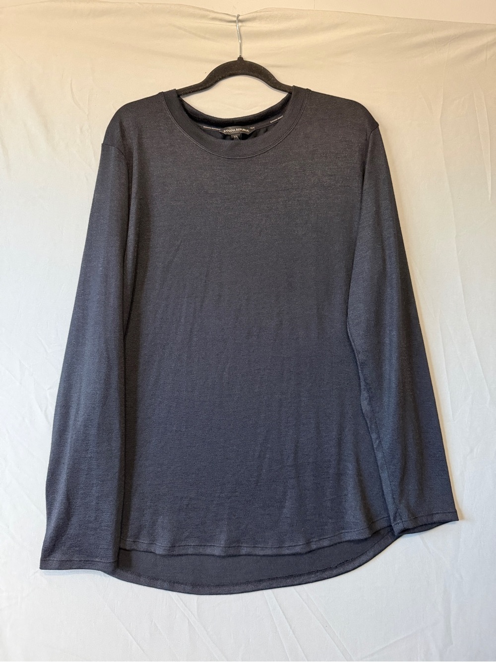 Banana Republic Womens Long Sleeve Knit Top XXL Black Quiet Luxury Soft Layers